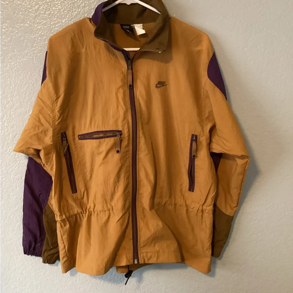 Nike Vintage ACG Two-Tone Mustard and Purple Windbreaker Jacket